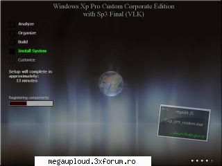 windows xp pro sp3 gold cobra 
a version sp3 for 32 bit custom o/s - msdn sp3 final iso used as